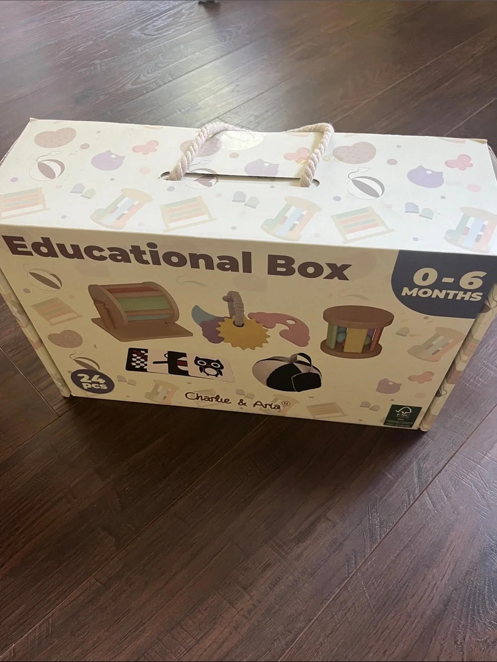 NWT - Montessori Inspired Charlie & Aria Infant Toys Educational Box 0-6 months